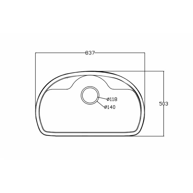720 x 490 mm multifunctional single bowl quartz composite kitchen sink
