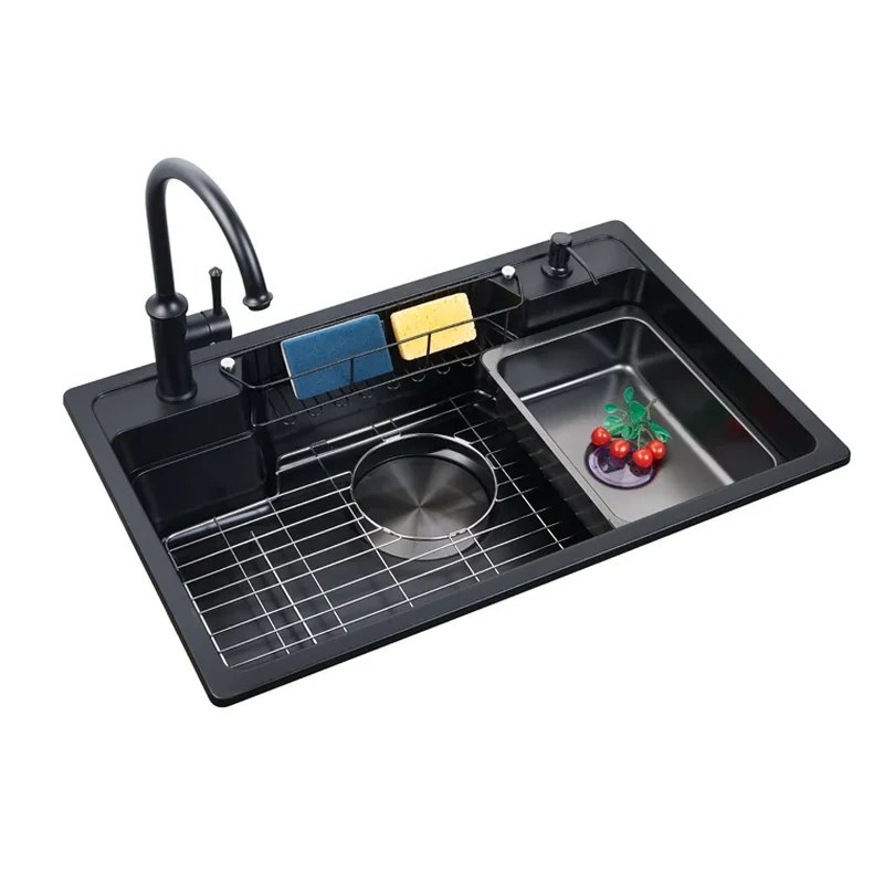 800 x 500 mm multifunctional single-bowl quartz composite kitchen sink