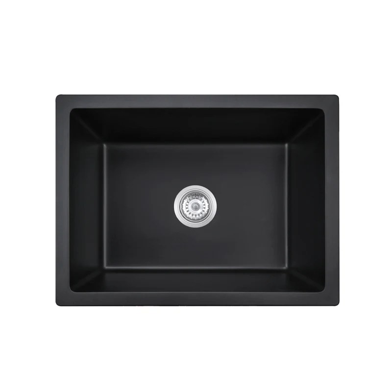 600 x 460 mm undermount single bowl quartz composite kitchen sink