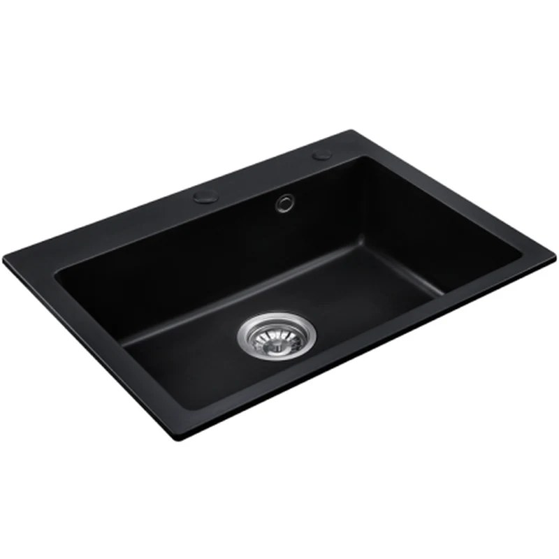 600 x 450 mm topmount single bowl quartz composite kitchen sink