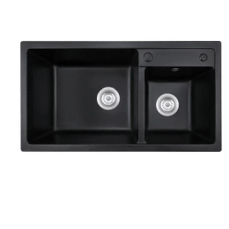 720 x 400 mm C-series compact topmount double bowl quartz composite kitchen sink