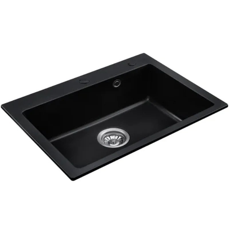 680 x 460 mm topmount single-bowl quartz composite kitchen sink